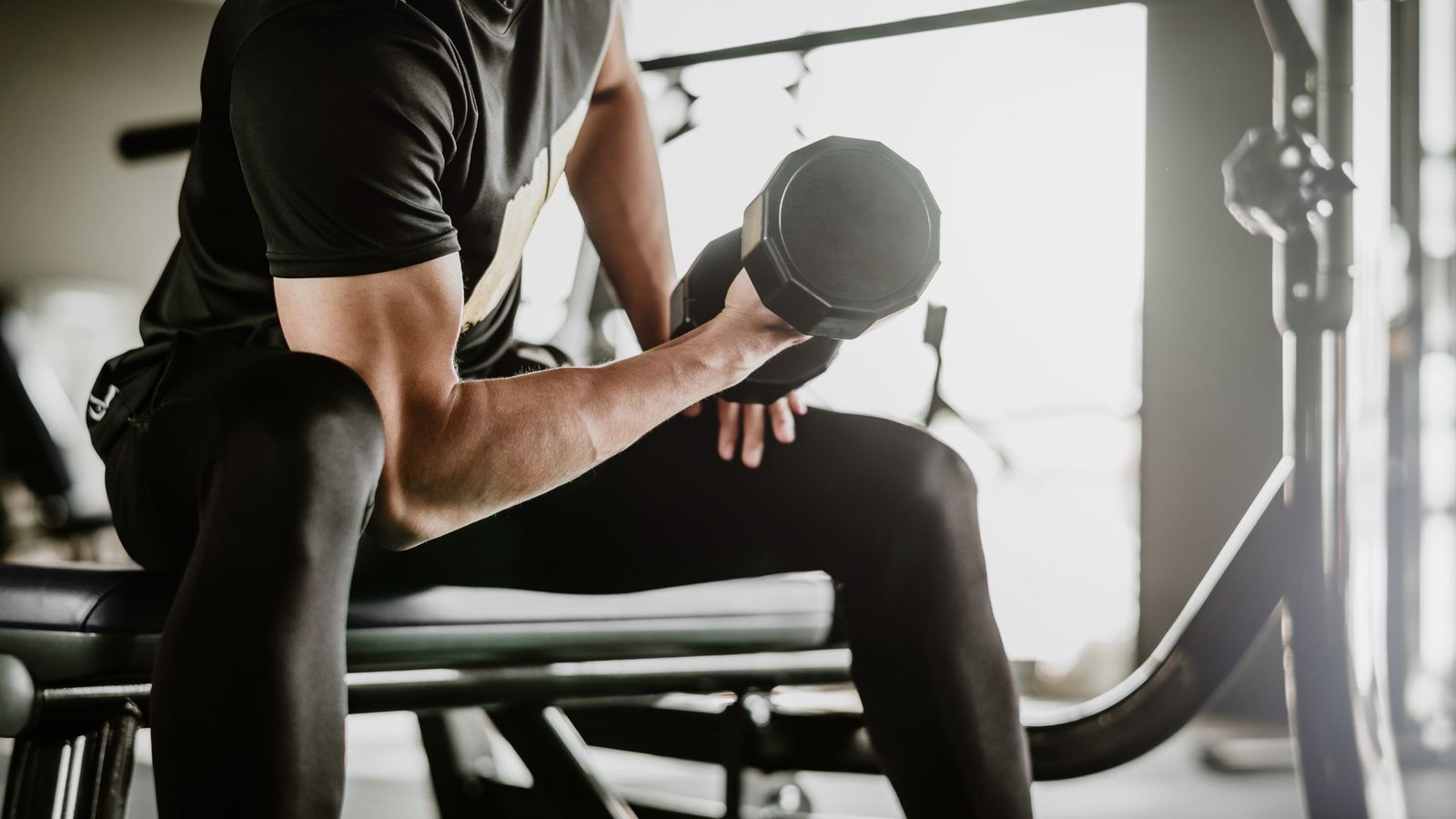 biceps workout with dumbbells
